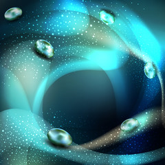 abstract blue background with drops