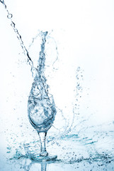 Water splash out of glass