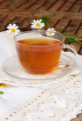 cup of tea on table