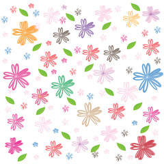 Fototapeta premium Flower wallpaper of frame on background