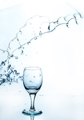 Water splash out of glass
