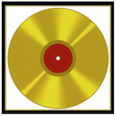 Framed gold disc - music award style