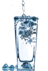 Water splash out of glass