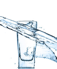 Water splash out of glass