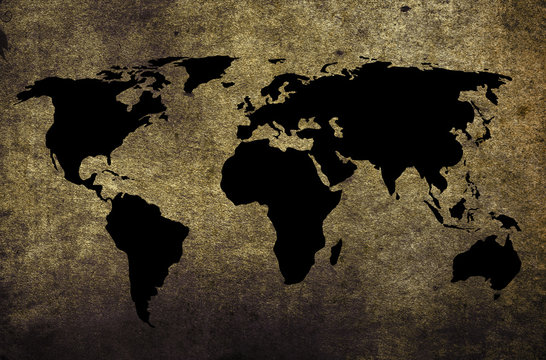 Fototapeta world map vintage artwork