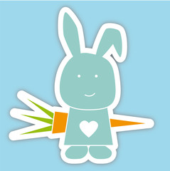 Kaninchen mit Möhre