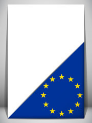 Europe Country Flag Turning Page