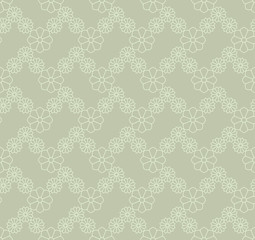 Stylish seamless gray floral pattern.