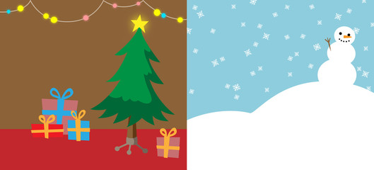 christmas or new year winter background template