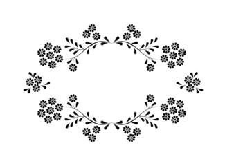 Abstract floral frame. Design element.