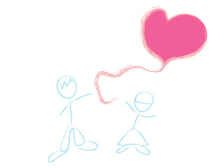 Couple With Heart Balloon