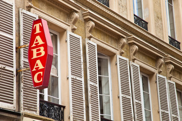 Kiosk in Paris - Tabac - Schild