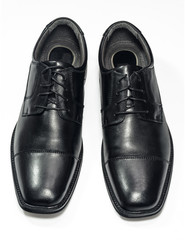 Black Men's Shoes Isolated on White