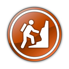 Orange Glossy Button 