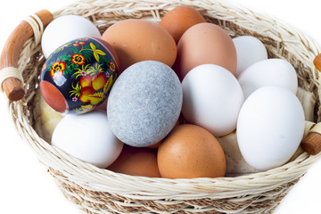 eggs on the white background