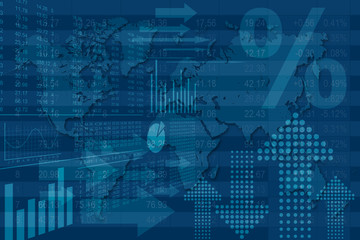 Finance Mondiale Bleu