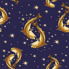 Naklejka premium pattern of the sign Pisces