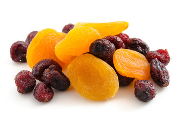 Getrocknete Aprikosen und Cranberries