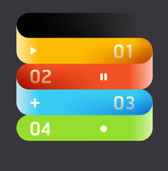Modern Curve soft color Design template
