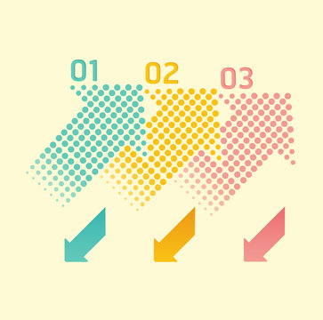 dots arrows soft color / can be used for infographics