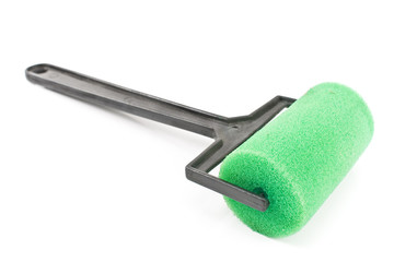 Small green paint roller