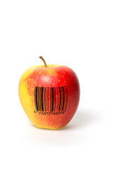 Apfel mit Barcode