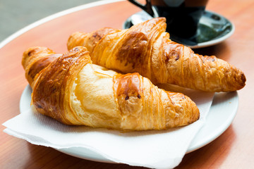 coffee and croissants