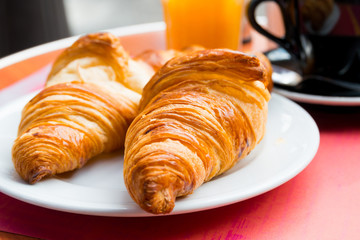 coffee and croissants