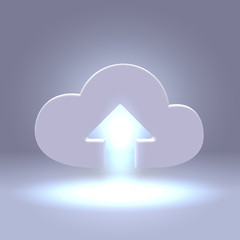 Uploading active cloud icon