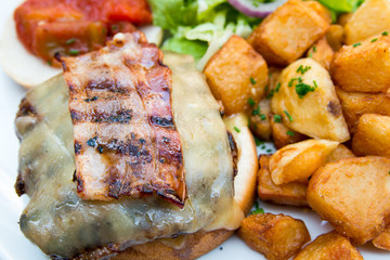 American cheese burger