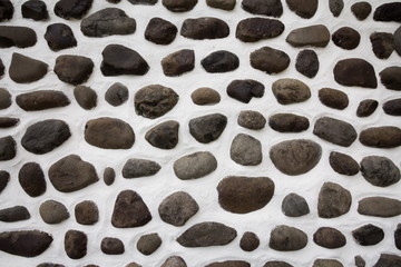 wall with stones and concrete material