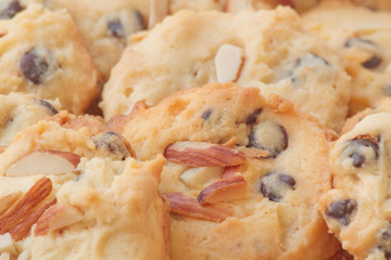 Almond cookie closeup.