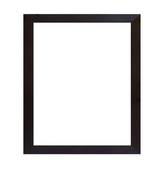 Black wood frame isolated on white background