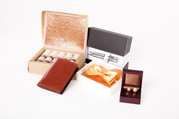 Accesory for real businessman isolated on white background.