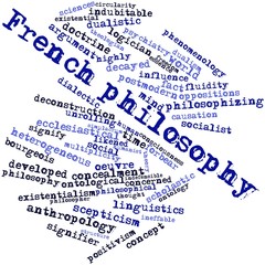 Fototapeta premium Word cloud for French philosophy