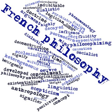 Word cloud for French philosophy