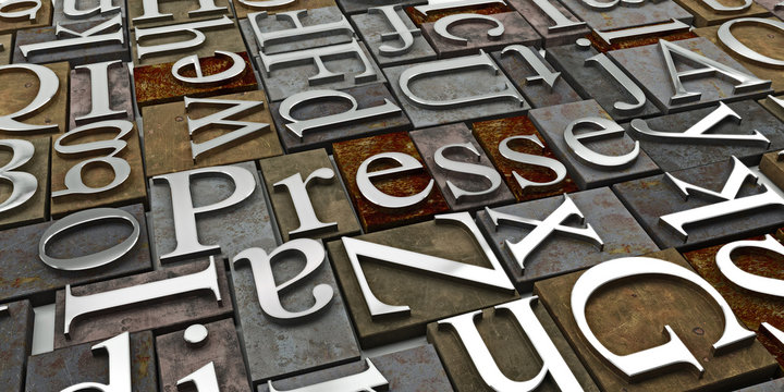 Presse, Lettern, Buchstaben, Druck