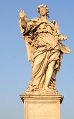 Fototapeta na wymiar angel with the nails on ponte sant angelo in rome