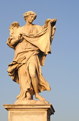 angel with the sudarium on ponte sant angelo rome