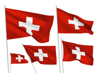Switzerland vector flags