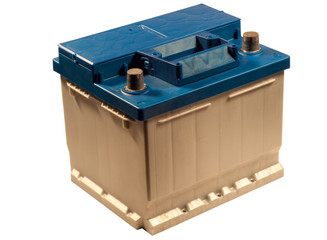 Car Accumulator Isolated on White With Clipping Path