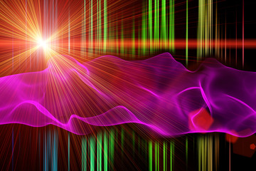 futuristic wave background design with lights