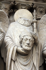 Fototapeta na wymiar Saint Denis, Notre Dame Cathedral, Paris, Portal of the Virgin