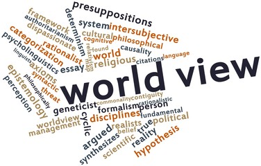 Word cloud for World view