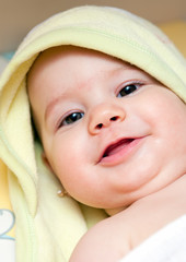 Adorable Baby Girl Smiling