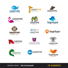 animal logo set