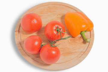 Vegetables food - pepper and tomato