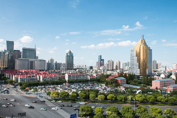 cityscape of modern city