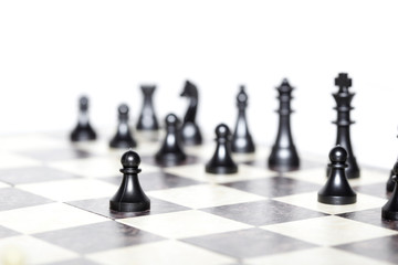 chess figures - strategy and leadership concept