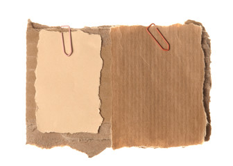 Two old paper on cardboard